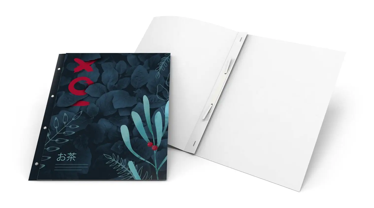 Mappen mit Abheftösen und Abheftstreifen