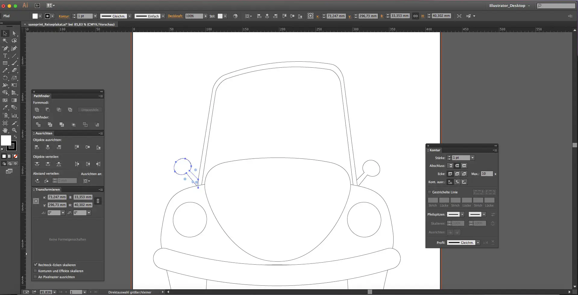 Tutorial Plakat für das Reisebüro Step2
