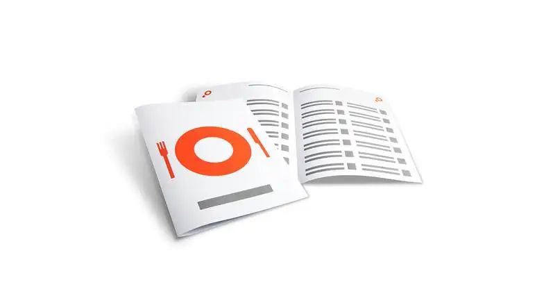 100 gebundene Speisekarten DIN A4 100 gebundene Speisekarten DIN A4