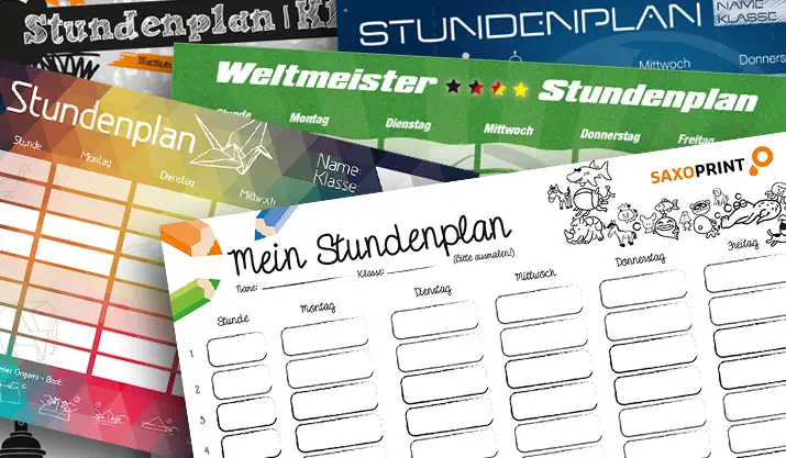Perfekt vorbereitet auf das neue Schuljahr mit einem Stundenplan zum Ausdrucken
