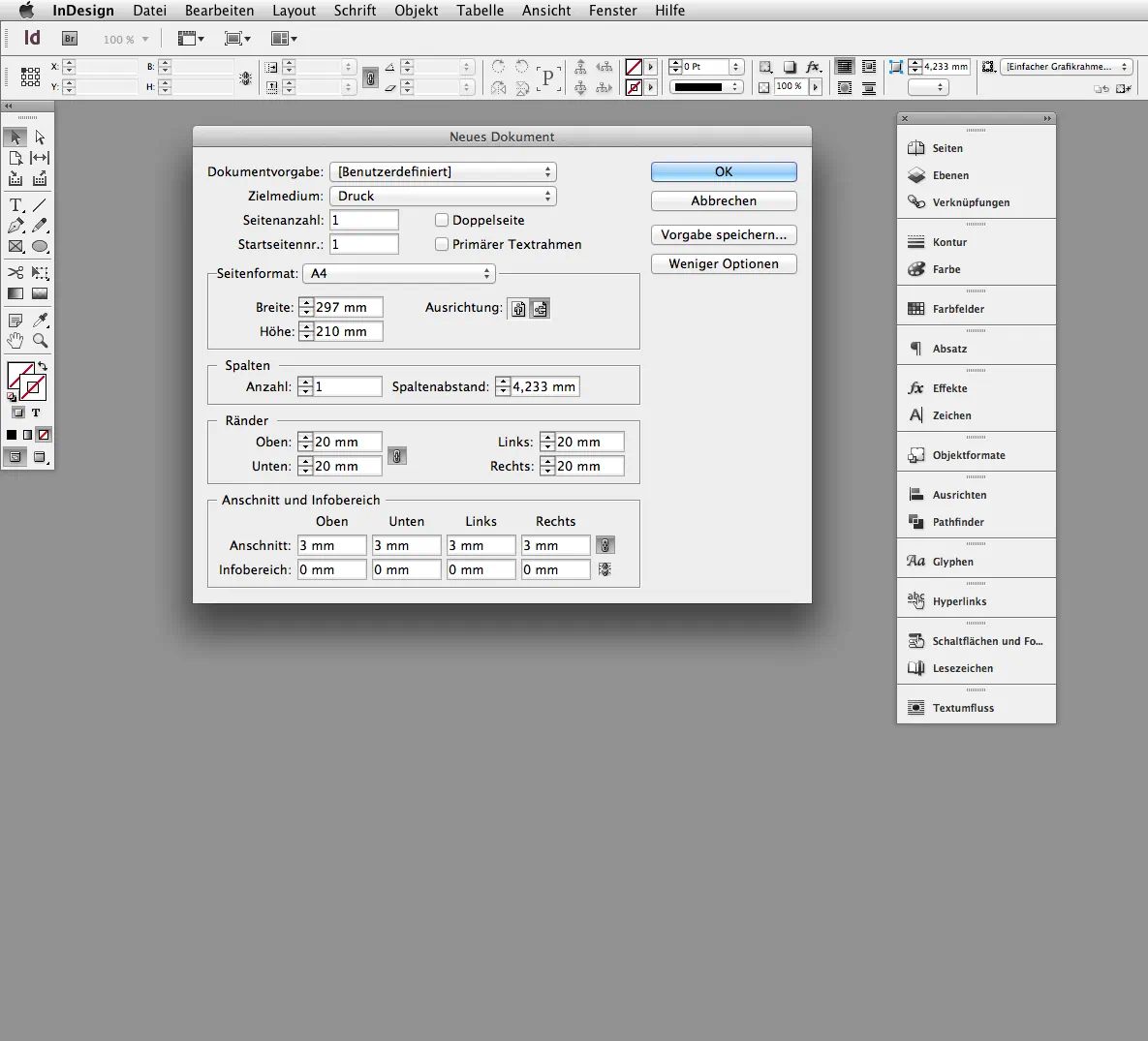 Titel Broschüre Indesign