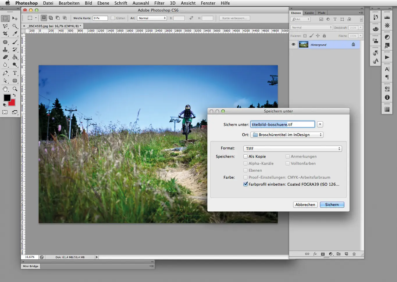 Titel Broschüre Indesign
