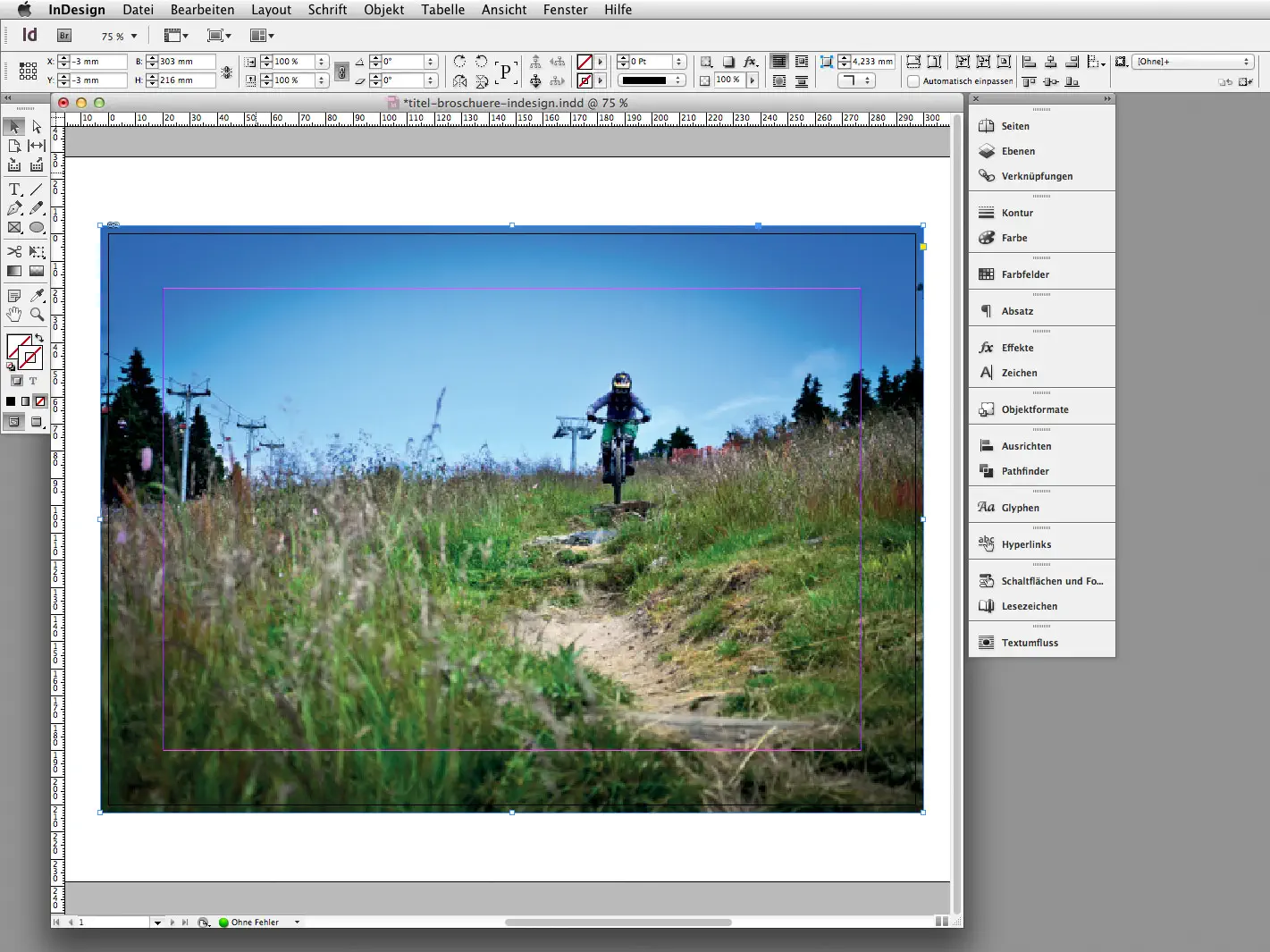 Titel Broschüre Indesign