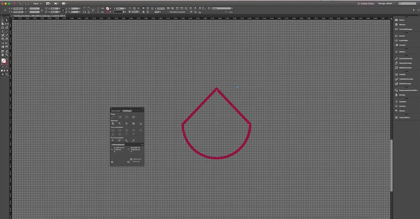 indesign Tutorial Spannrahmen Druck Step 3