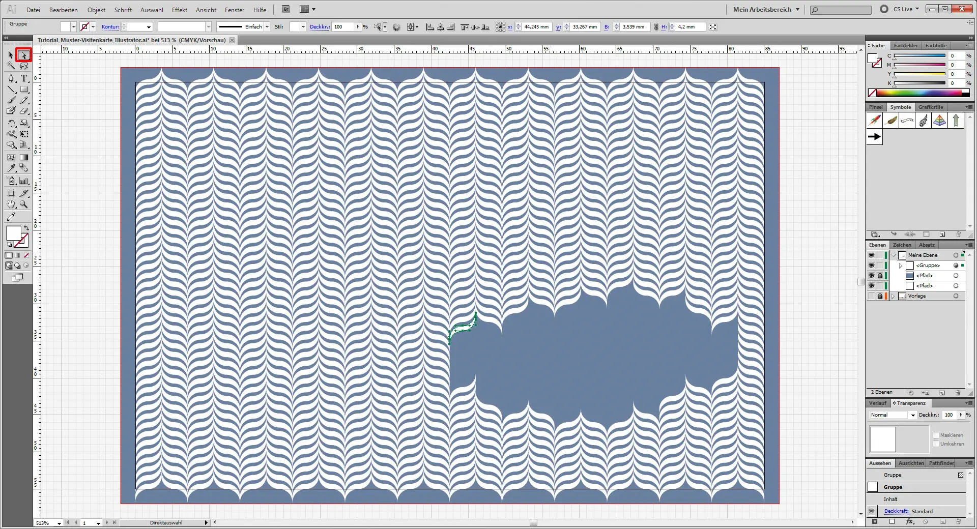 tutorial muster visitenkarte illustrator 14 Freitagstutorial: Muster Visitenkarte in Adobe Illustrator (14)