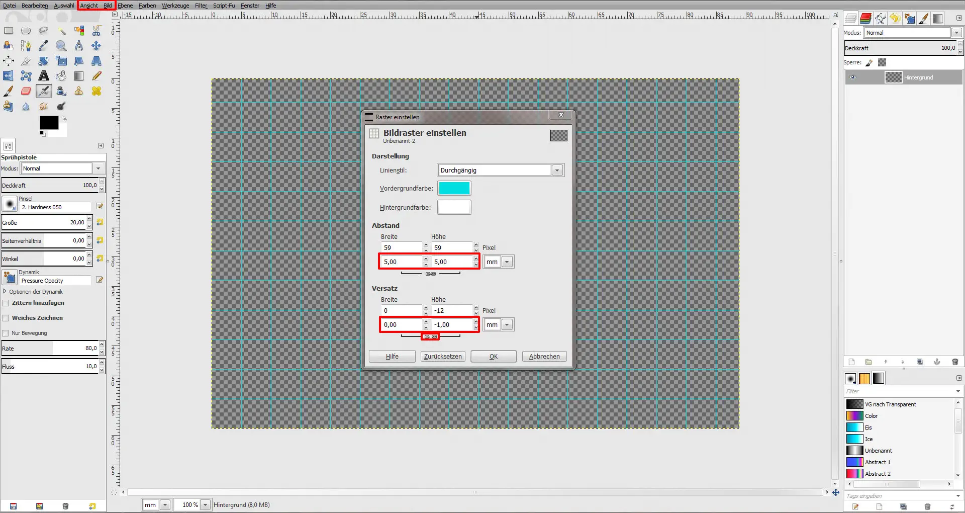 GIMP Tutorial für Visitenkarte Step 1 GIMP Tutorial für Visitenkarte Step 1