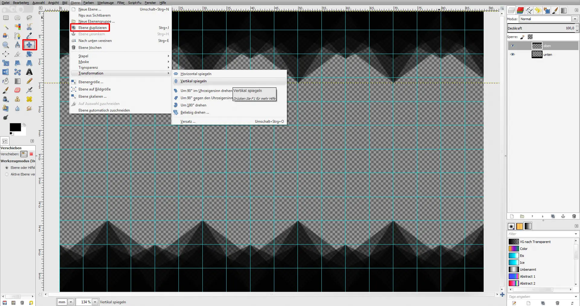 GIMP Tutorial für Visitenkarte Step 7 GIMP Tutorial für Visitenkarte Step 7