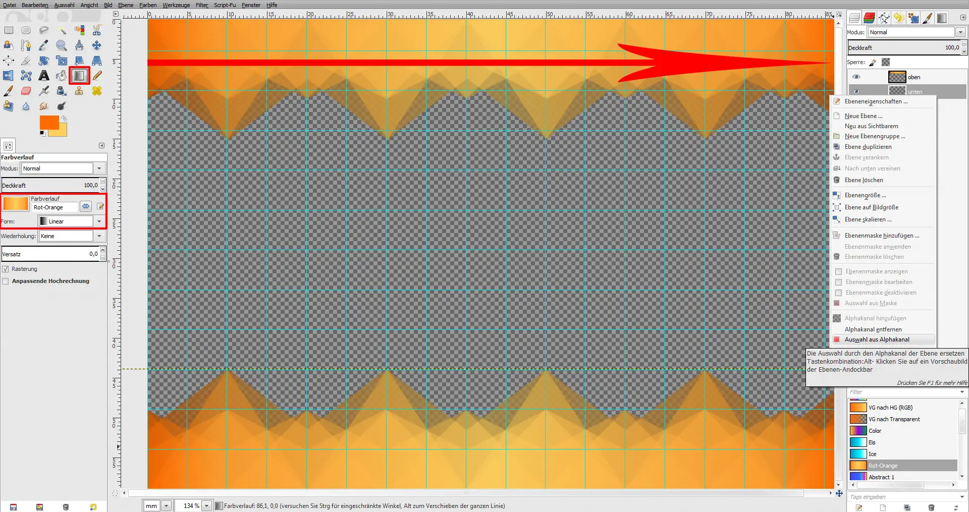 GIMP Tutorial für Visitenkarte Step 10 GIMP Tutorial für Visitenkarte Step 10