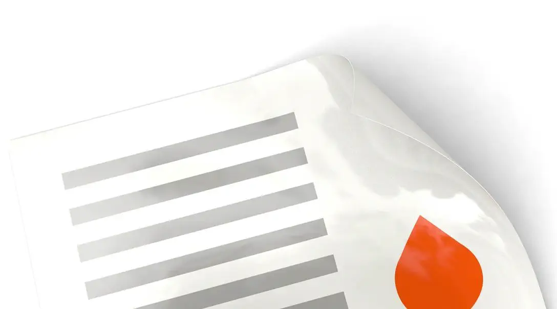 Artikel Flyer mit UV-Lack