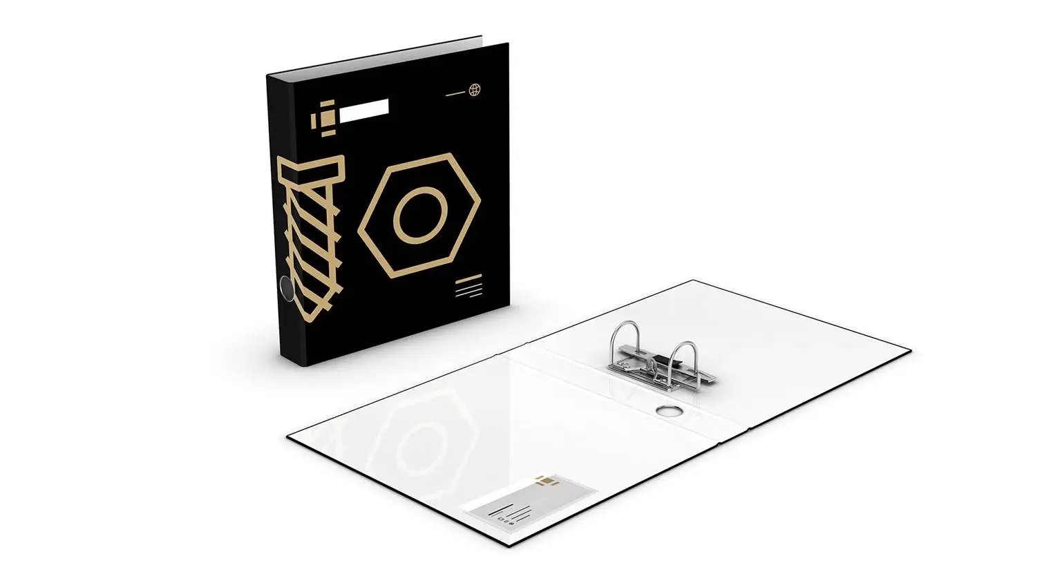 Ordner mit Visitenkartentasche Ordner mit Visitenkartentasche