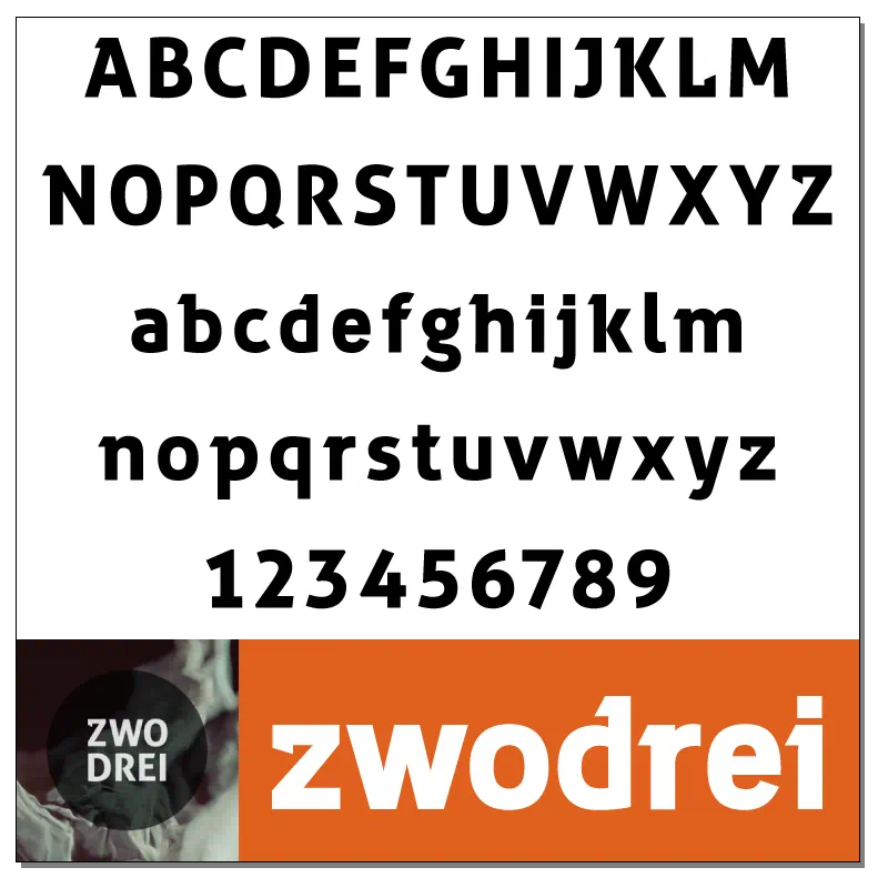 zwodrei Font by Lukas Bischoff